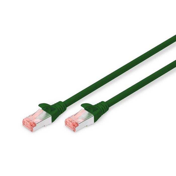 Digitus CAT 6 S-FTP patch cord, Cu, LSZH AWG 27/7, length 1 m, color green