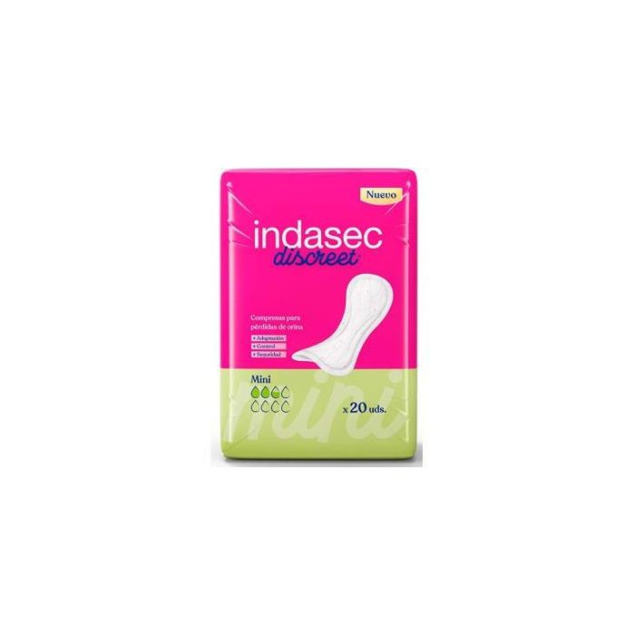 Compresa Indasec Discreet Abso Mini/Leve 80Ml 20Un