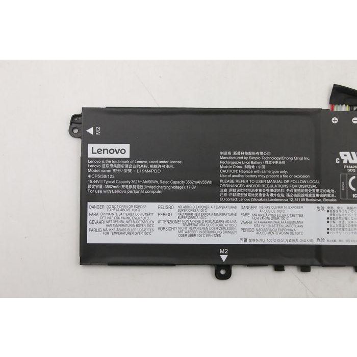Lenovo Laptop battery, 4-cell design, 15.44V voltage, 56Wh capacity, compatible with select Lenovo models. 2 Lenovo Laptop battery, 4-cell design, 15.44V voltage, 56Wh capacity, compatible with select Lenovo models. 2