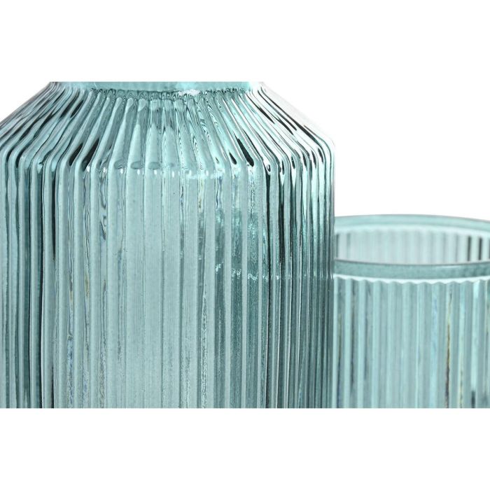 Botella Basicos DKD Home Decor Verde Azul 10 x 22 x 10 cm Set de 2 (2 Unidades) 1 Botella Basicos DKD Home Decor Verde Azul 10 x 22 x 10 cm Set de 2 (2 Unidades) 1
