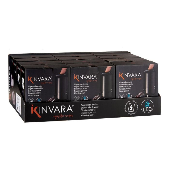 Kinvara Dispensador Vino Eléctrico Negro 5x11x10 cm (Set de 12) 2