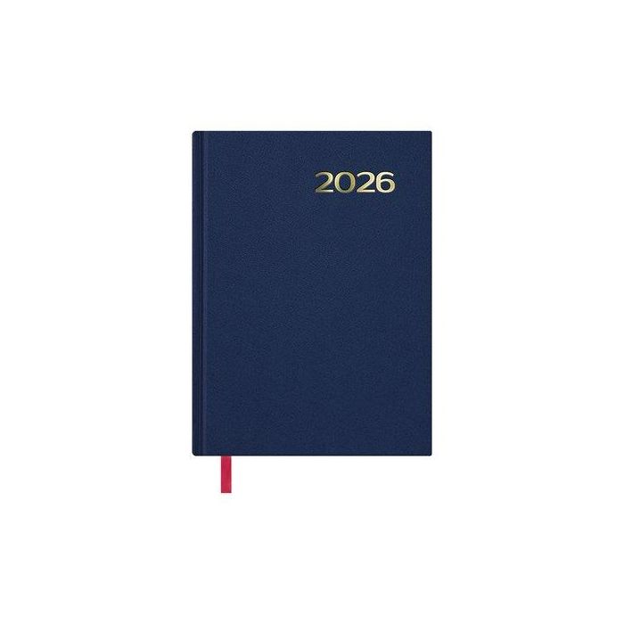 Dohe Agenda Anual Síntax DP Azul 2026 - Vista FSD en Página - Cubierta Vinílica 14x20 cm - 288 Páginas - Multilingüe