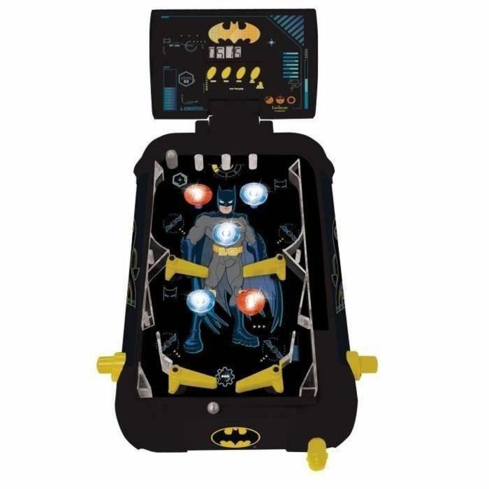 Lexibook Máquina de Pinball Electrónica Batman con Luz y Sonido, Pantalla LCD, 4 Flippers y 5 Obstáculos Iluminados para Niños +5 Años