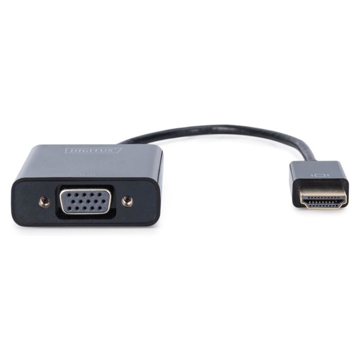 Digitus Convertidor HDMI a VGA D-Sub Negro 1920x1080p 1080p 165MHz 2