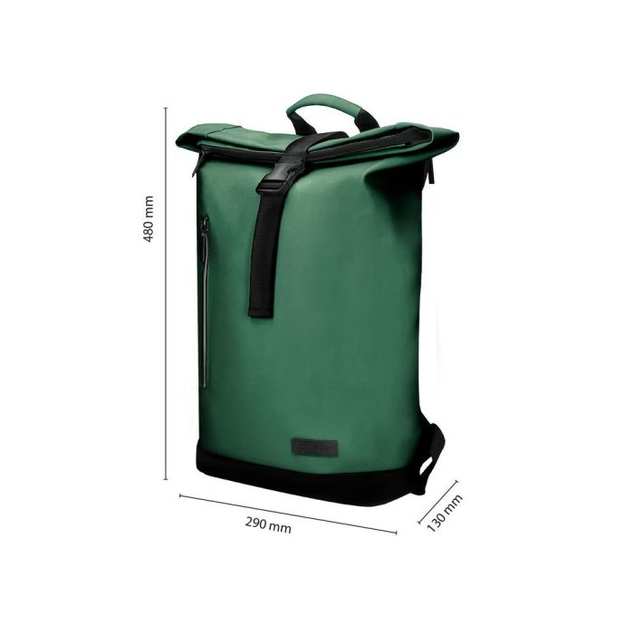 Cartera Antartik Mochila Waterproof Enrollable Diseño Casual Color Verde Militar 480x130x280 mm 1