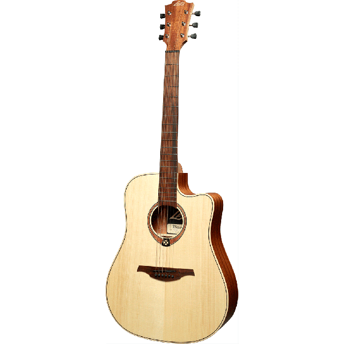 Guitarra Acústica Lâg Dreadnought Cutaway Tramonatne 70 - Natural 1