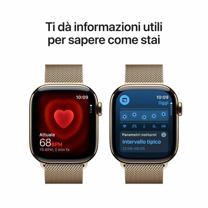 Apple Watch S11 GPS + Cellular Smartwatch de Titanio Dorado con Correa Milanese Loop y Pantalla Retina LTPO3 OLED 3 Apple Watch S11 GPS + Cellular Smartwatch de Titanio Dorado con Correa Milanese Loop y Pantalla Retina LTPO3 OLED 3