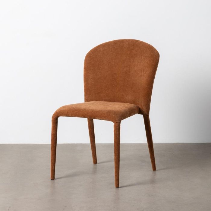 Silla Apilable Marrón Tejido Salón 50 X 61 X 82 cm