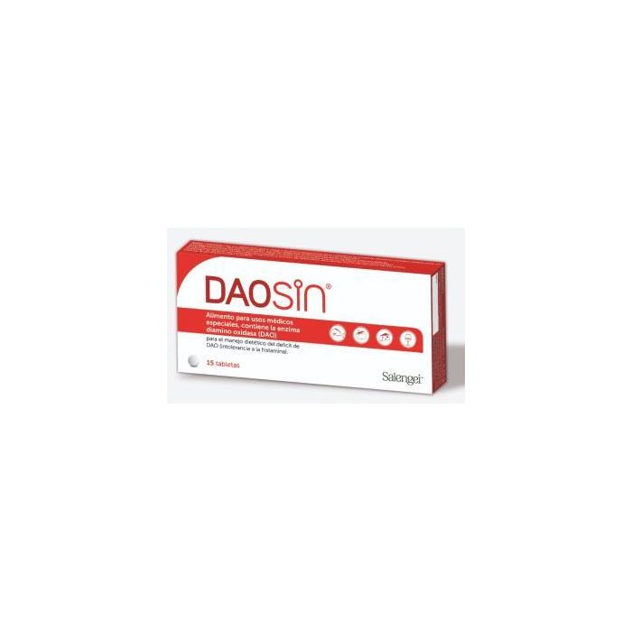 Daosin 15 Comprimidos, Manejo Dietético del Déficit de la Enzima Diamino Oxidasa (DAO) para Histamina