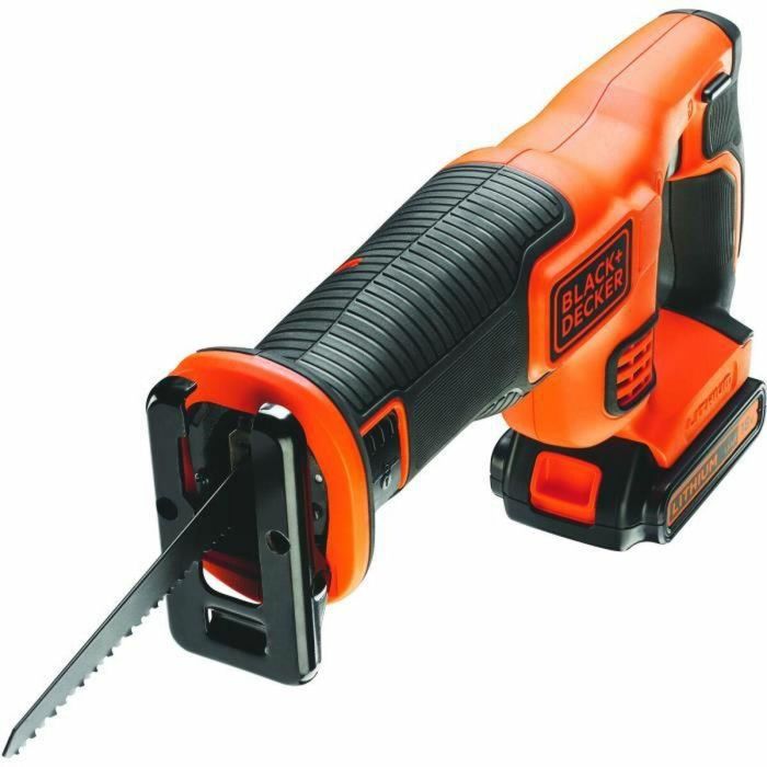 Black + Decker Sierra de Sable Inalámbrica 18V con 1 Batería 1,5Ah, Recorrido 22mm, Hoja 15cm 3 Black + Decker Sierra de Sable Inalámbrica 18V con 1 Batería 1,5Ah, Recorrido 22mm, Hoja 15cm 3
