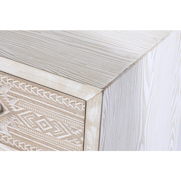 Mueble Tv Boho DKD Home Decor Natural Blanco 40 x 60 x 150 cm 2 Mueble Tv Boho DKD Home Decor Natural Blanco 40 x 60 x 150 cm 2
