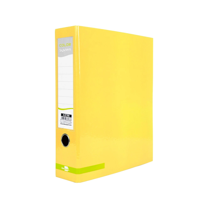 Liderpapel Archivador System Forrado Sin Rado Lomo 80mm Amarillo Compresor Metálico A4 1 Liderpapel Archivador System Forrado Sin Rado Lomo 80mm Amarillo Compresor Metálico A4 1