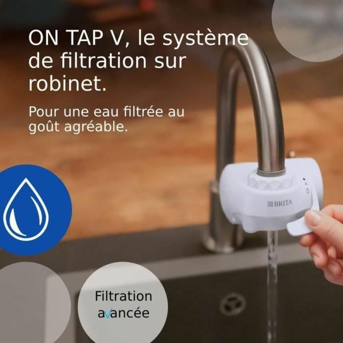 Brita ON TAP V Filtro de Agua - Pack 1 Unidad - 600 L / 4 Meses - Compatible con Sistema de Filtración de Grifo ON TAP V 5