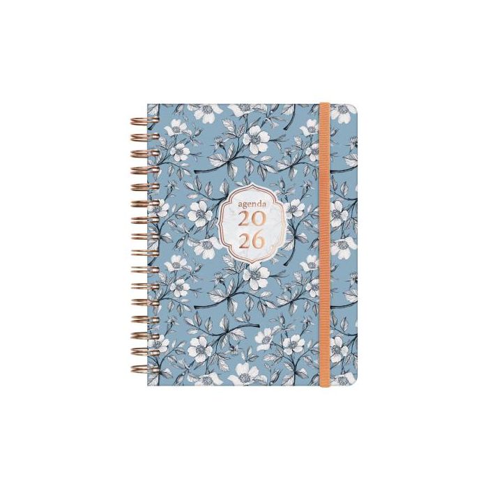 Finocam 760063126 Agenda 2026 YOU E10 Día Página 155x212mm Cotton Espiral, Tapa Dura Antirrayaduras, 12 Meses