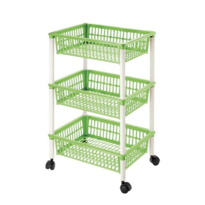 Carrito Verdulero Tontarelli Mito 3 Plástico Verde 40 x 29 x 62 cm (12 Unidades) 1