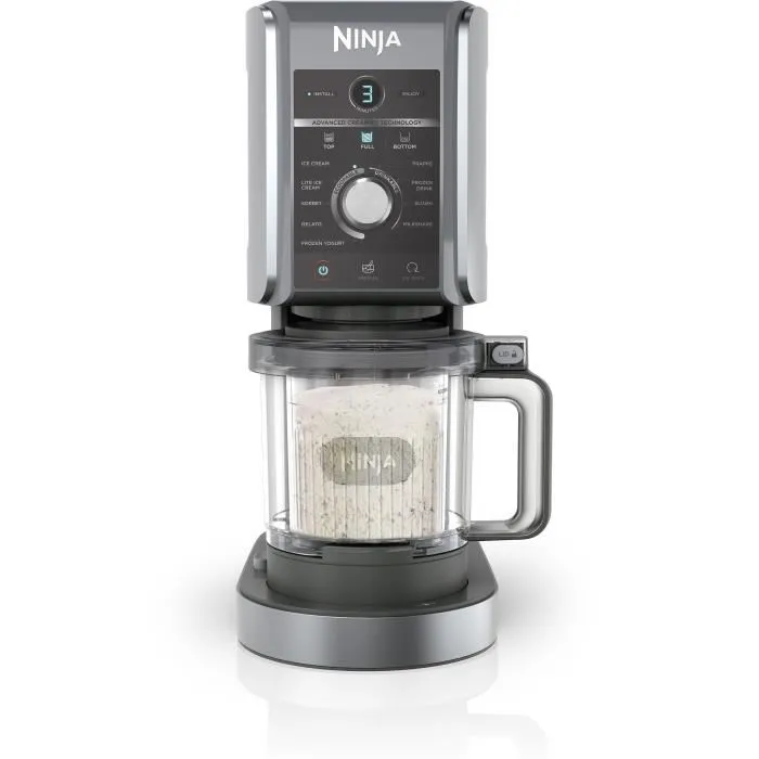Ninja Heladera Creami Deluxe NC501EU, 10 Programas, Capacidad 709 ml y Hasta 2 L de Helado, Incluye 3 Recipientes