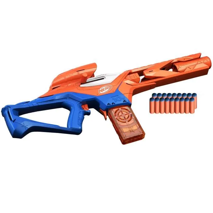 Hasbro Nerf N Series Pinpoint F8621 Pistola de Juguete con Mirilla y Cañón Extralargo, Lanzamiento por Bombeo, 10 Dardos 3