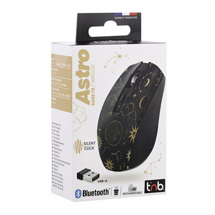 Ratón Bluetooth Inalámbrico T'NB ASTRO 2 Negro 1600 dpi 2 Ratón Bluetooth Inalámbrico T'NB ASTRO 2 Negro 1600 dpi 2