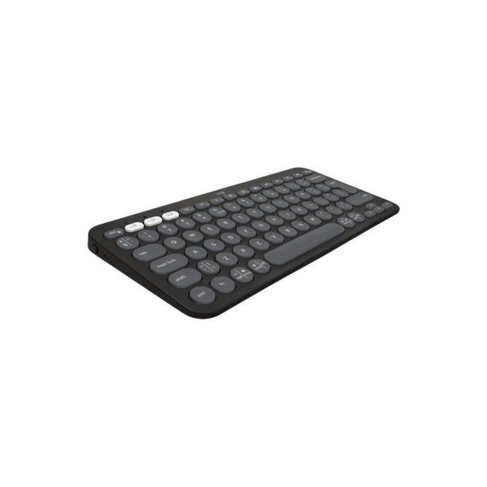 Logitech K380s Teclado Inalámbrico Bluetooth Pebble Keys 2 Multi-Dispositivo Compacto Silencioso Teclas Perfil Bajo Duración Batería 3 Años 5