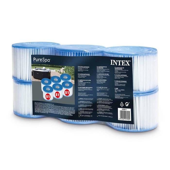 Cartuchos INTEX 29011 - Juego de 6 - Para spa puro Cartuchos INTEX 29011 - Juego de 6 - Para spa puro