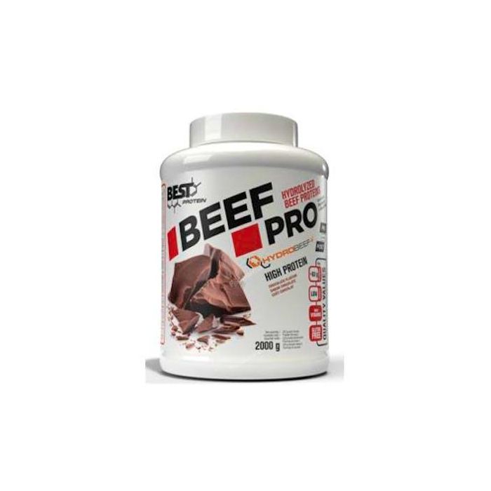 BEST PROTEIN Beef Pro Chocolate Proteína de Vacuno 2000Gr. Suplemento Alimenticio con Vitaminas