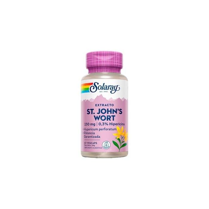 SOLARAY St. John's Wort (Hypericum) 60 Cápsulas Apoyo Emocional Normal