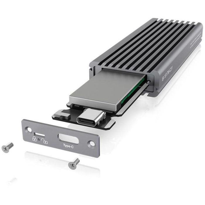ICY BOX IB-1817M-C31 Externes USB-C 3.1 Gehäuse für M.2 NVMe SSD Aluminium 2