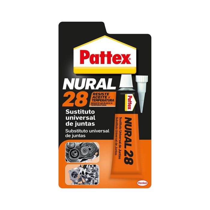 Pattex Nural 28 Sustituto de juntas silicona 40 ml color naranja para automoción e industria