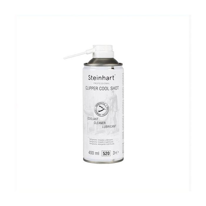 Steinhart CLIPPER COOL SHOT Spray Mantenimiento Cuchillas para Maquinillas 4 en 1 Limpia Lubrica Refrigera Protege 400ml