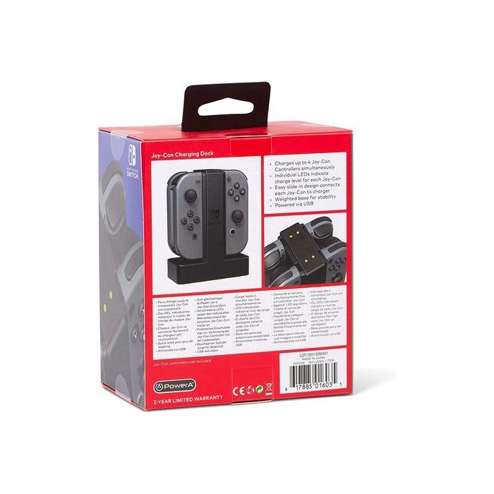 Power A 1501406-02 Estación de Carga Joy-Con para Nintendo Switch - Carga hasta 4 Mandos 4 Power A 1501406-02 Estación de Carga Joy-Con para Nintendo Switch - Carga hasta 4 Mandos 4