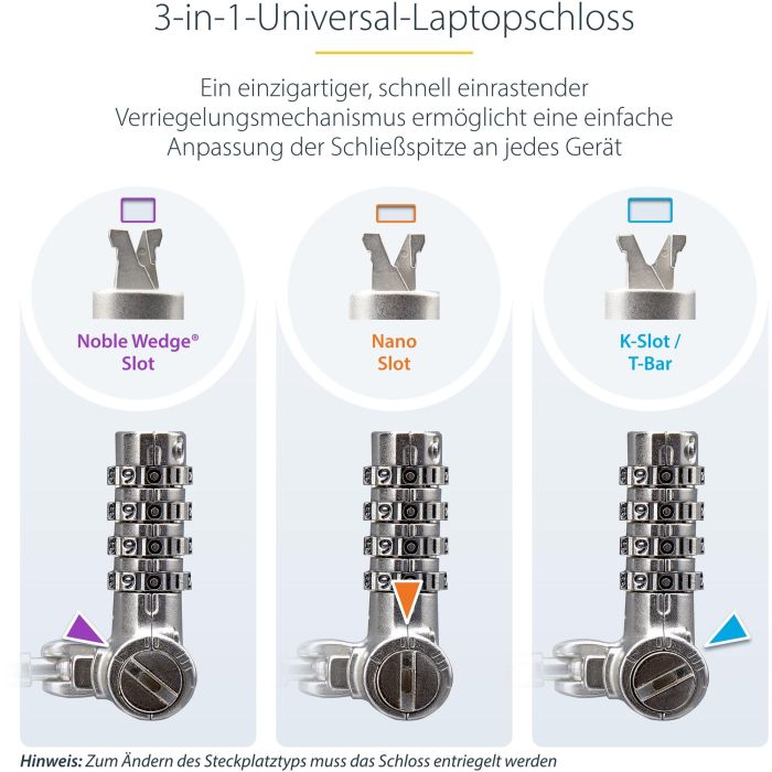 Videocámara de Vigilancia Startech UNIVKA25-LAPTOP-LOCK 6