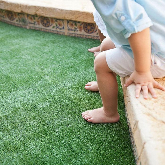 Faura Césped Artificial Moqueta 7 mm 1 x 5 m Verde Intenso Rollo Tránsito Moderado 2