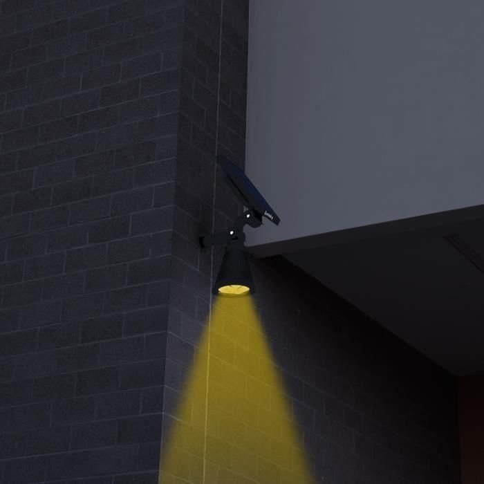 LUMI GARDEN Lote de 2 focos Foco LED de luz solar puntiagudo - Luz blanca cálida - 34 cm 5 LUMI GARDEN Lote de 2 focos Foco LED de luz solar puntiagudo - Luz blanca cálida - 34 cm 5