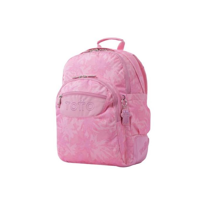 Totto Mochila Escolar Palmeras Rosas MA04ECO029-2210N-8IE, 20L, Neceser y Bolsa Incluida, Compartimento para Bolígrafos, Chica 1