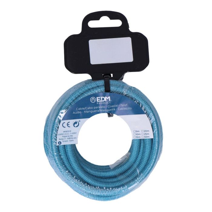 Carrete cable cordón tubular h03vv-f 2 x 0,75 mm² azul claro, 5 m 1