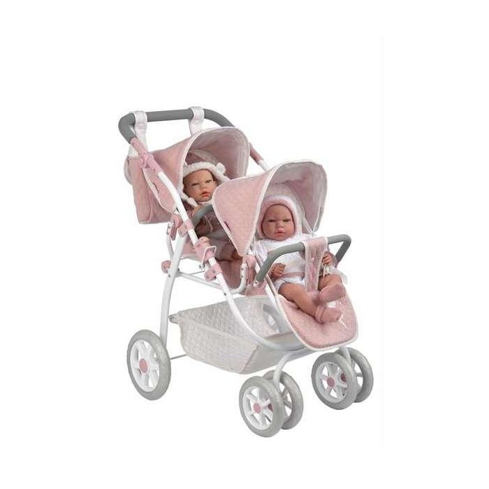 Muñecas Arias Coche Gemelar Universe 45x70x73 cm con Bolso 16