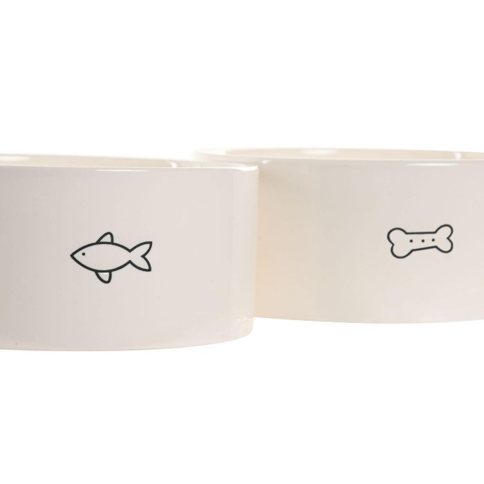 Bol  DKD Home Decor Blanco 16 x 7 x 16 cm (4 Unidades) 1