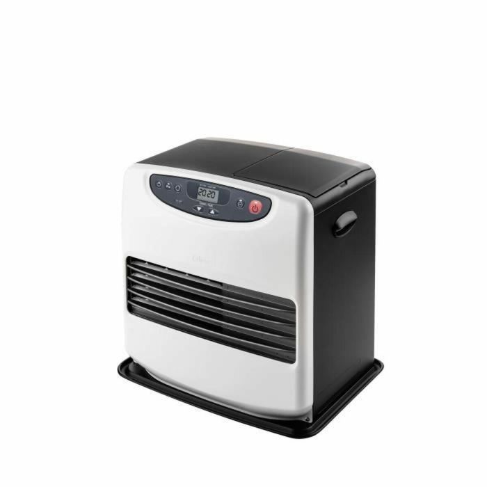 Qlima Estufa de Gasoleo Electrónica SRE 9046C2 - Hasta 54 m² - Depósito 9L - Silenciosa - Blanco y Negro