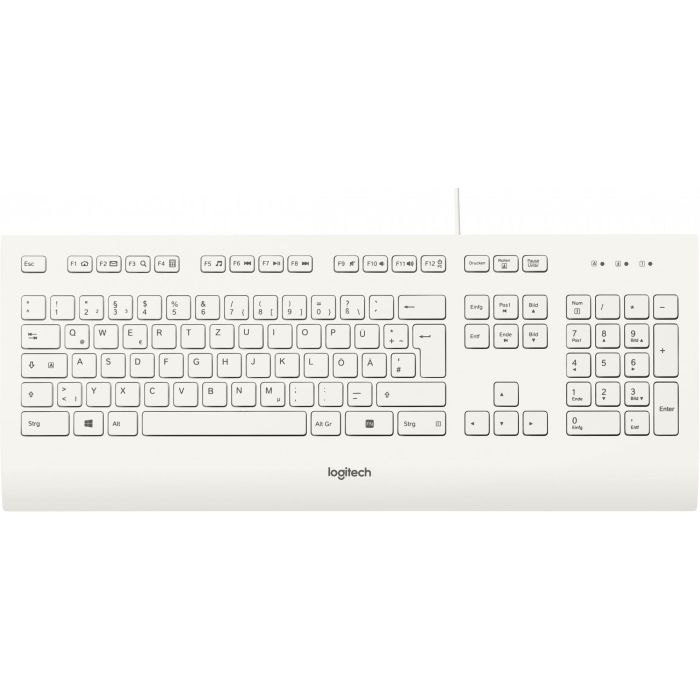 Logitech K280e Teclado USB alemán - Blanco