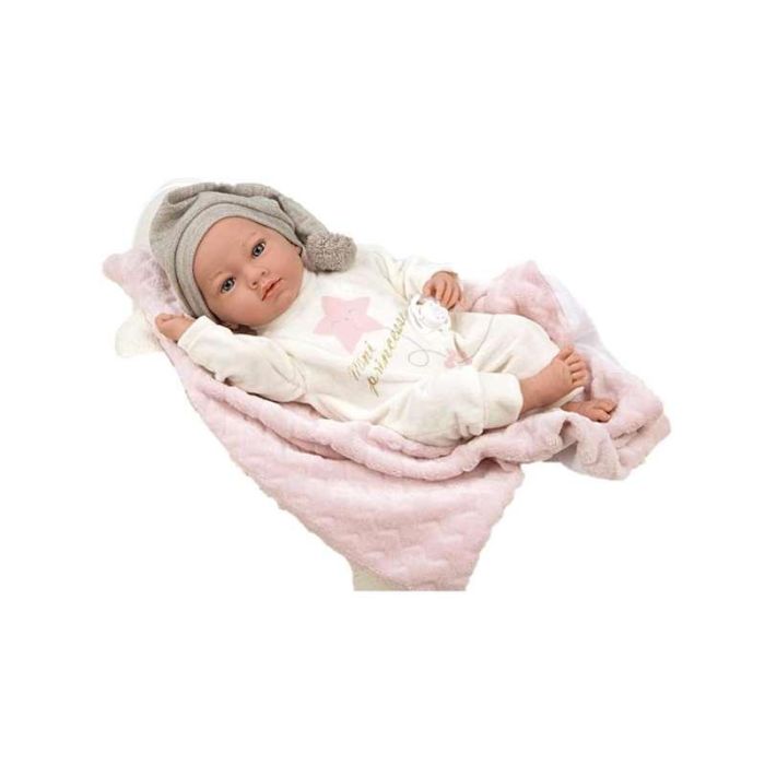 Muñeca elegance aria rosa con portabebe, incluye chupete (muñeco de peso)40 cm 7
