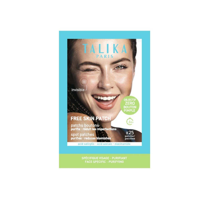 Talika FREE SKIN Parches Antiespinillas para Acné, Poros y Puntos Negros - Tratamiento Invisible 25 Unidades