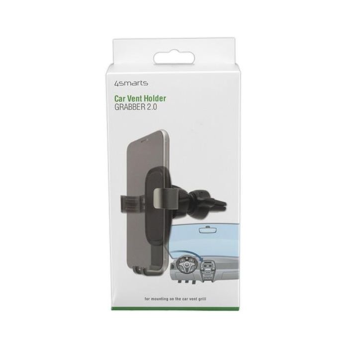 4smarts Kfz-Halterung GRABBER 2.0 f. Lftungsschlitze. grau/sw 1
