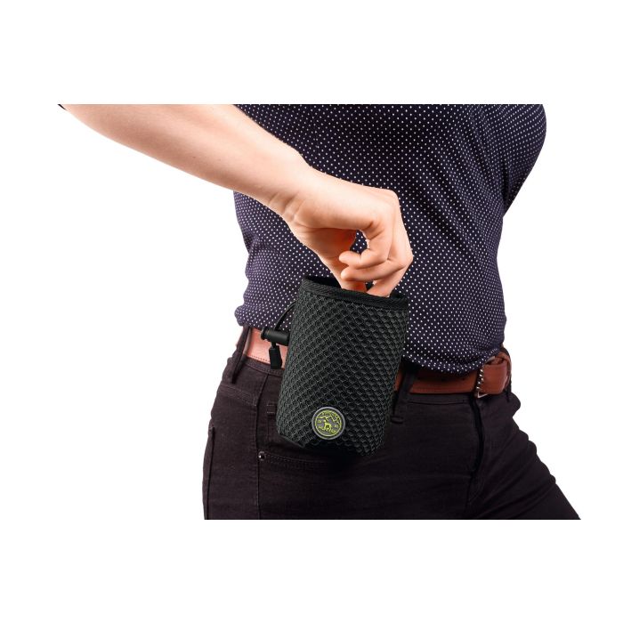 Hunter Portapremios Hilo Basic Antracita Bolsa de Recompensas para Perros Poliéster Malla 3D con Clip y Cierre de Cordón Lavable 14x10x8cm 3