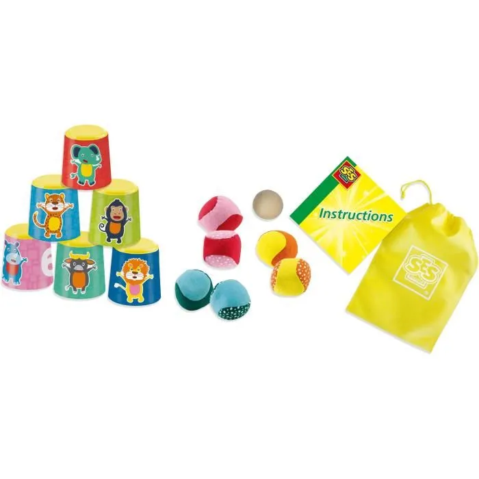 Ses Creative Bolas de Petanca Chamboule-Tout y Soft con Bolsa de Almacenamiento, Juego de Pelotas Blandas para Interior y Exterior 4