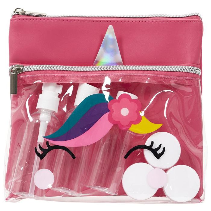 Tom et Zoe Kit Viaje Neceser Animal - Modelos Surtidos (Gato, Oso, Unicornio, Jirafa) con 3 Botellas y 3 Botes - Ideal Avión Cabina 6