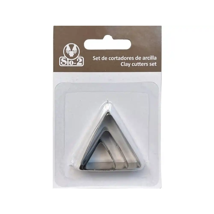 SIO-2 Set de 3 Cortadores Metálicos para Cerámica y Arcilla en Forma de Triángulo SIO-2 Set de 3 Cortadores Metálicos para Cerámica y Arcilla en Forma de Triángulo
