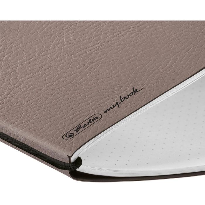 Herlitz Notizheft flex A6 40 Bl. Lederoptik FSC Mix taupe 3