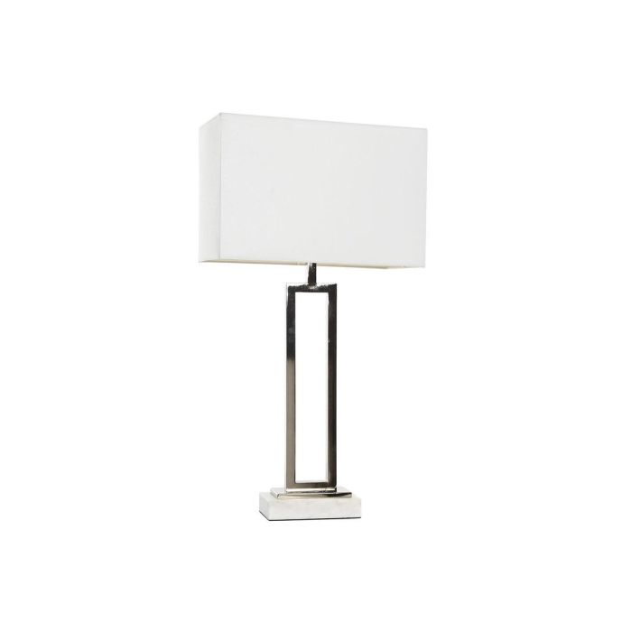 Lampara Sobremesa Moderno DKD Home Decor Plateado Blanco 23 x 80 x 43 cm