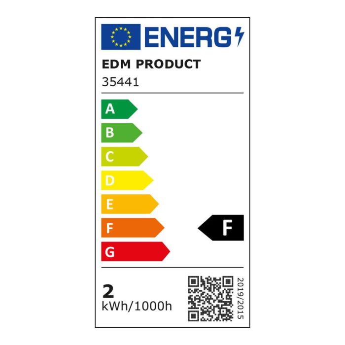 Bombilla esferica led e27 1,5w 130lm 6400k luz fria ø45x69mm edm 1