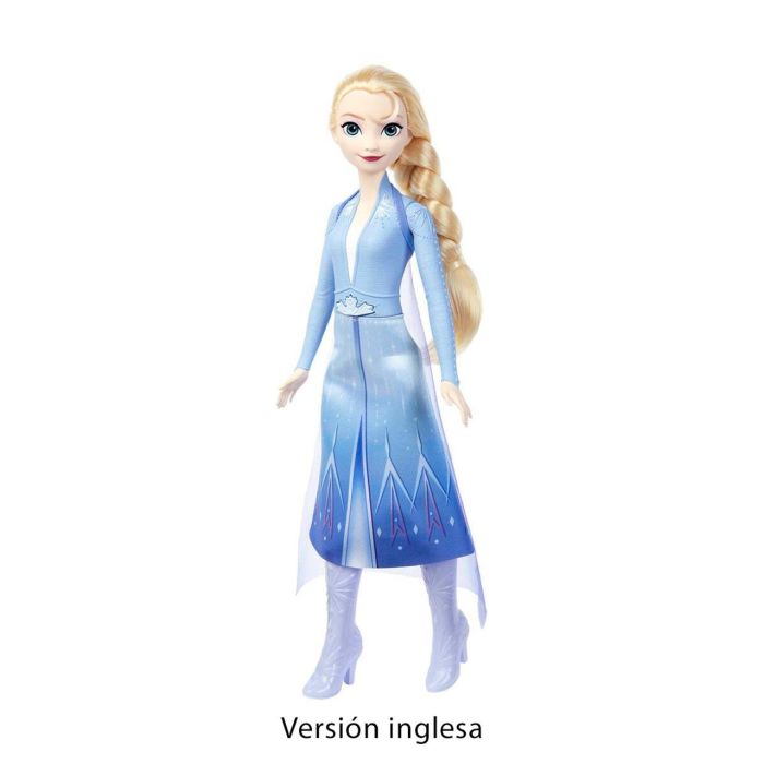 Mattel Hxd36 Muñeca Elsa Aventuras Musicales Frozen 2 Canta "Into the Unknown" Idiomas Inglés y Francés +3 Años